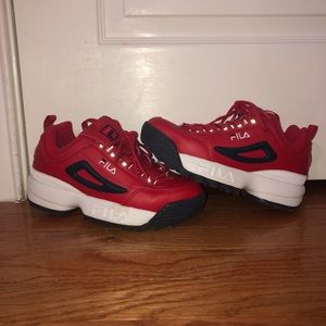 Red Fila sneakers